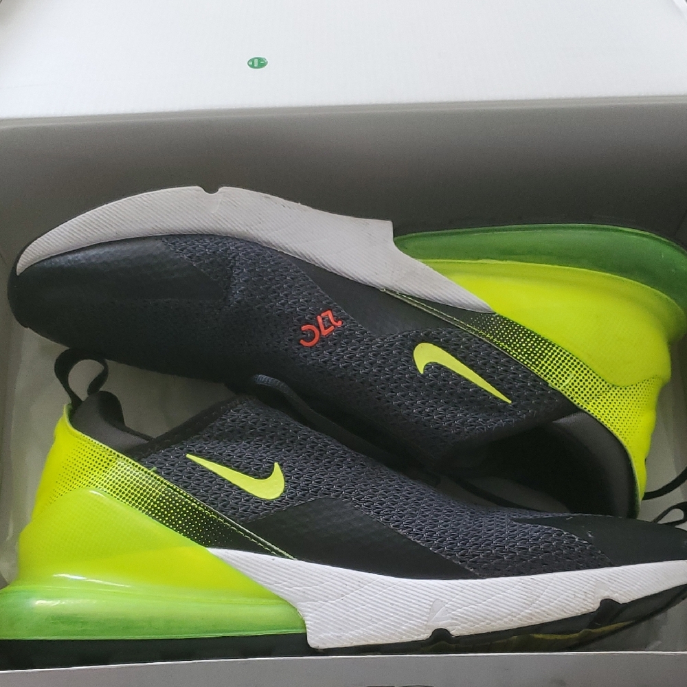 Nike Black and Neon Green Athletic Shoes